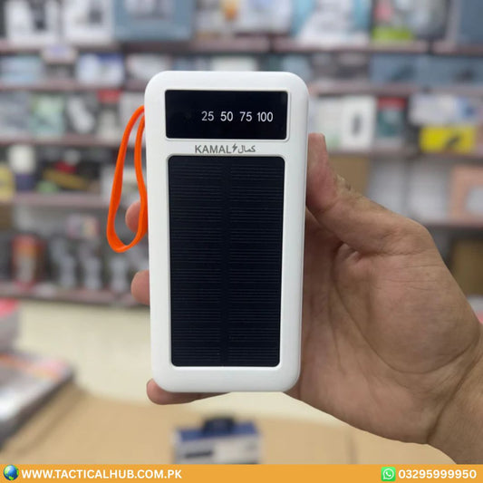 Kamal 20000mAh Solar Power Bank – Dual Charging Power with High-Capacity Backup
