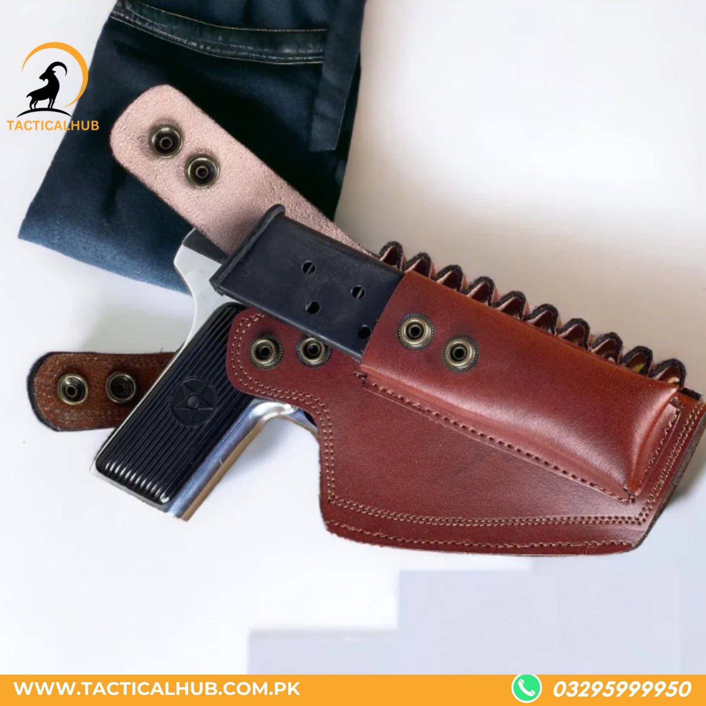 Secure Leather Pistolen Pouch.