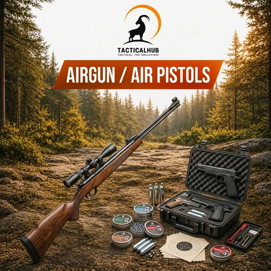 TacticalHub air guns and air pistols collection – high precision and powerful air pistols with durable construction designed for tactical performance and target shooting.