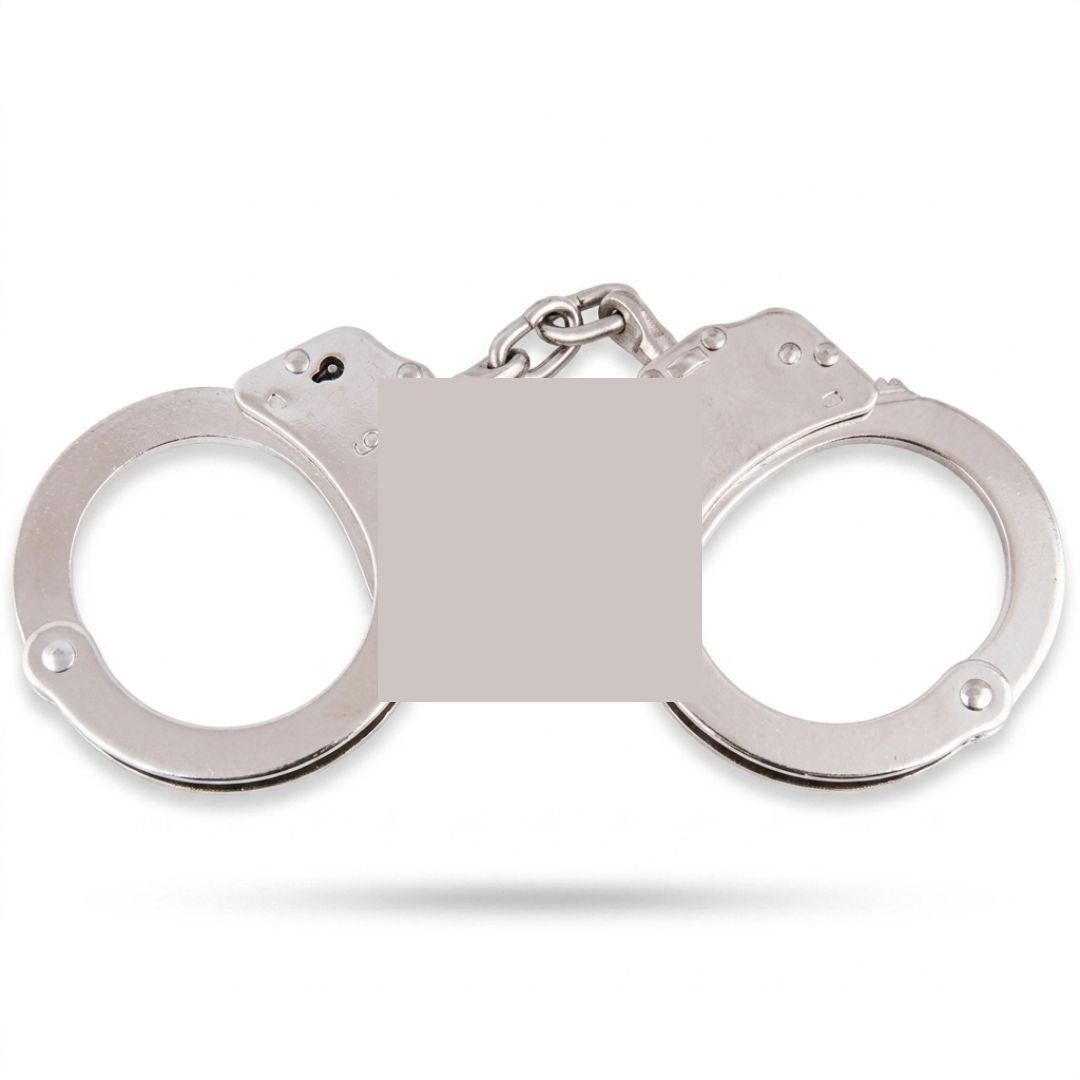 Professional Double-Lock Restraint Cuffs — Heavy-Duty Carbon Steel