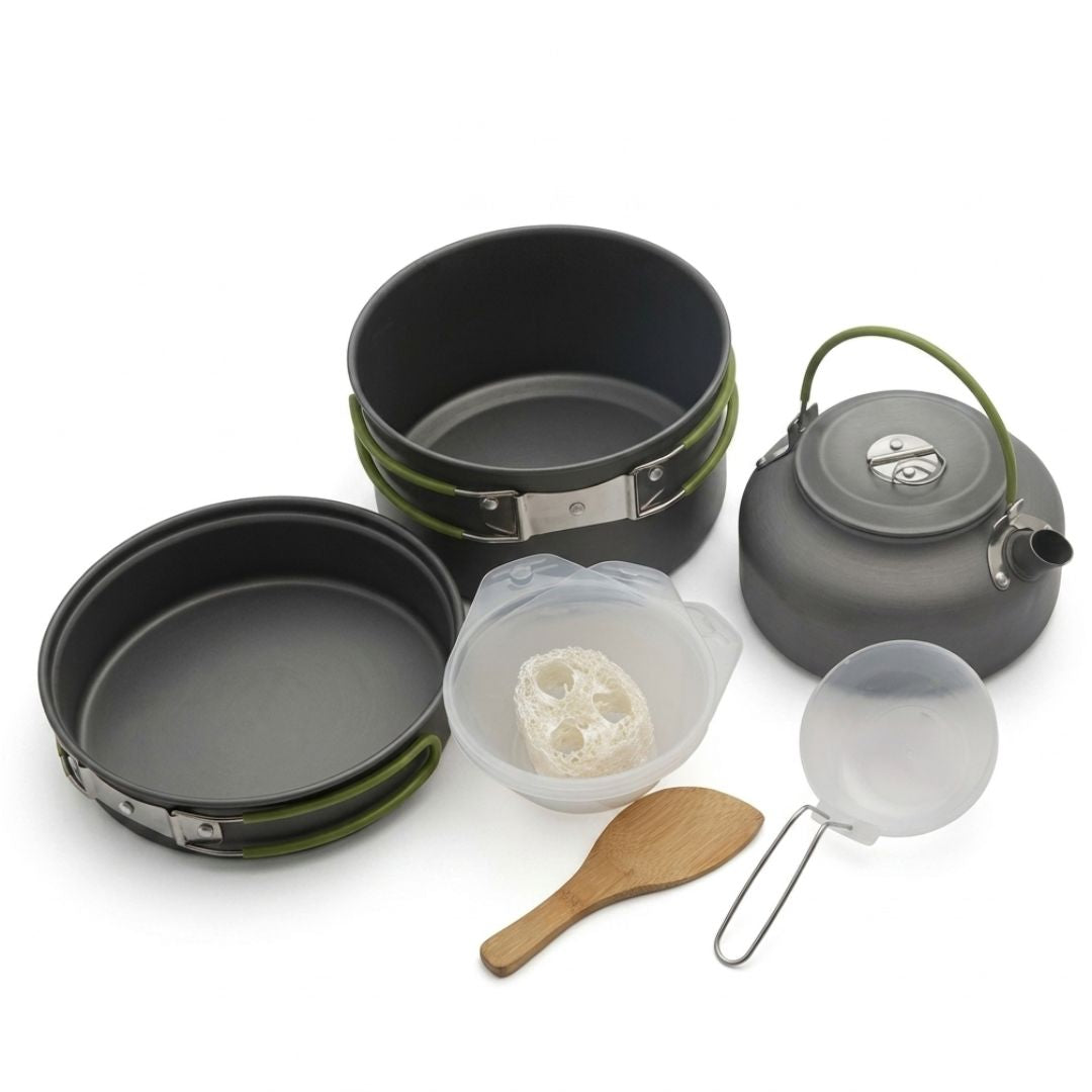 Portable Outdoor Cooking Set Tableware for Camping Picnic Hiking