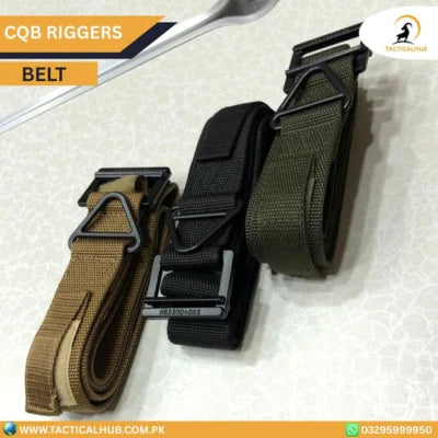 Heavy-Duty CQB Tactical Riggers Belt | Quick-Release Metal Buckle, Military Nylon Webbing, Outdoor Combat Gear