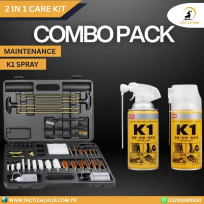 Professional 2-in-1 Gun Care Set – Maintenance Kit with K1 Cleaning Spray