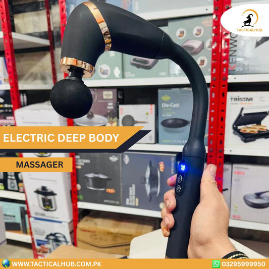 Electric Deep Tissue Body Massager | Upgraded Extension Handle | 6 Adjustable Speed Levels for Full-Body Muscle Relief