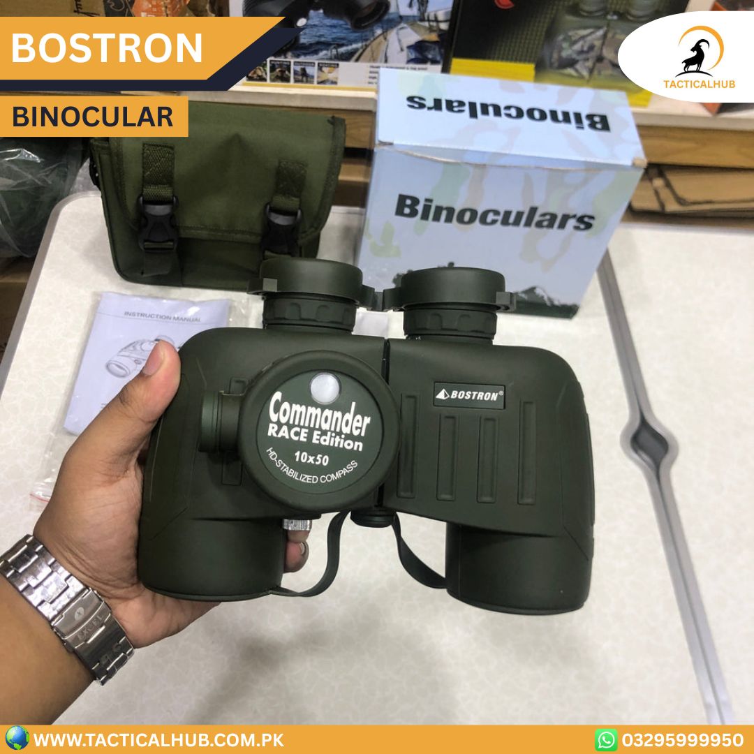 BOSTRON Commander Race Edition 10x50 Waterproof Binoculars with Built-in Compass | Professional Marine & Tactical Optics