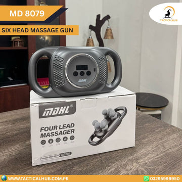 MDHL Six Head Massage Gun – Powerful Deep Tissue Massager for Pain Relief & Recovery