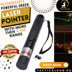 Rechargeable Powerful Green Laser Pointer - with more then 4 KM Range