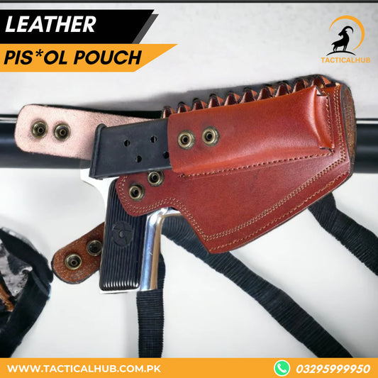 Secure Leather Pistolen Pouch.