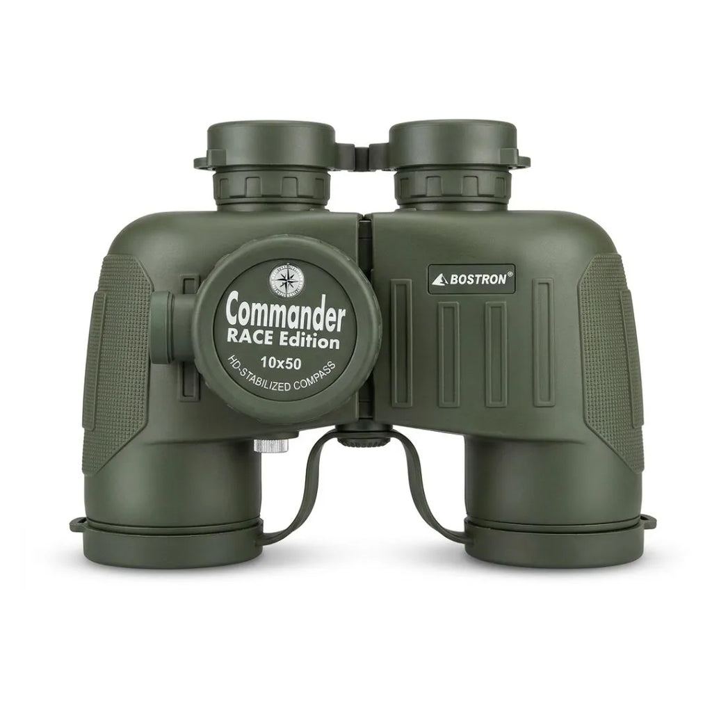 BOSTRON Commander Race Edition 10x50 Waterproof Binoculars with Built-in Compass | Professional Marine & Tactical Optics