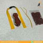 Slingshot, Steel Pocket Folding with 100 Plastic balls