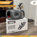 MDHL Six Head Massage Gun – Powerful Deep Tissue Massager for Pain Relief & Recovery
