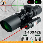 Enhanced Rifle Scope With Laser, 3-10x42