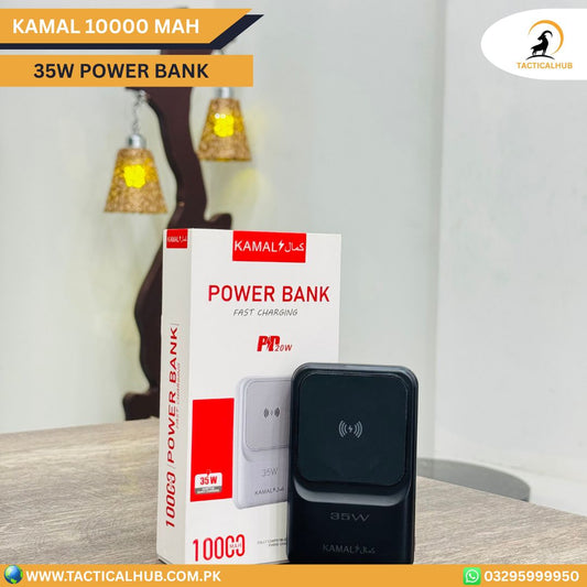 Kamal 35W 10000mah Smart Wireless Power Bank | Fast Charging & Portable Design