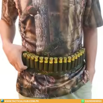 Tactical 50/30-Round Bandolier Belt — 12 Gauge Shotgun Shell Carrier
