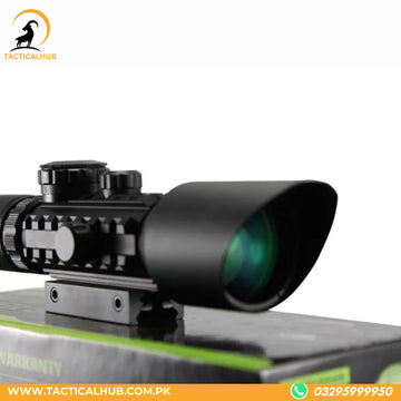 Enhanced Rifle Scope With Laser, 3-10x42