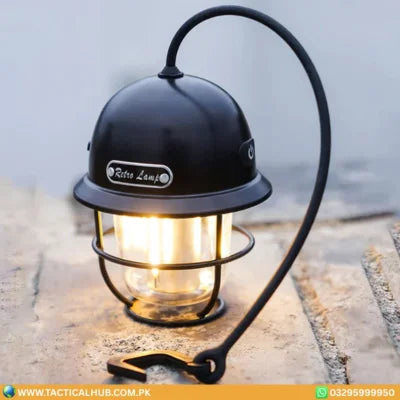 Classic Retro LED Camping Lamp | USB Rechargeable Portable Lantern