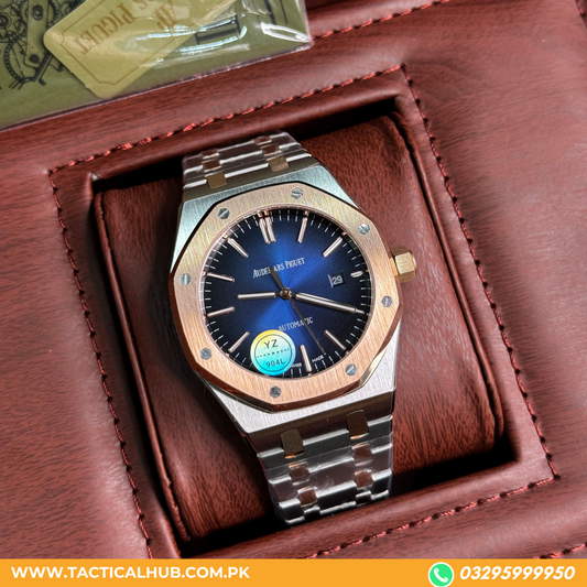 AUDEMARS PIGUET ROYAL OAK GOLDEN SHADES WITH DARK BLUE DIAL