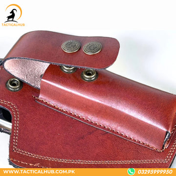 Secure Leather Pistolen Pouch.