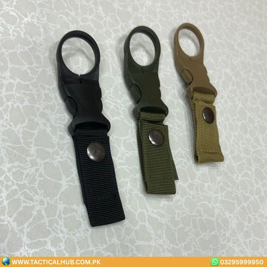 3-Pack EDC Water Bottle Clips | Durable Outdoor Buckle Hooks for Backpack, Hiking & Survival Gear