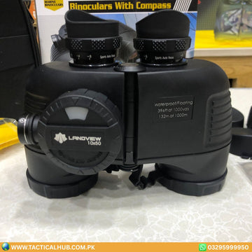 LANDVIEW Professional 10x50 Marine Binoculars | Waterproof with Compass for Boating, Fishing & Travel