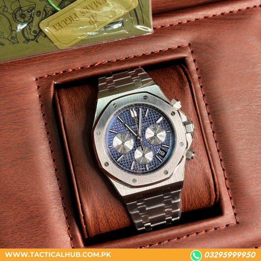 AUDEMARS PIGUET ROYAL OAK BLUE DIAL WHITE CHRONOGRAPH