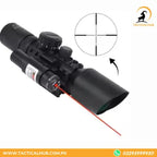 Enhanced Rifle Scope With Laser, 3-10x42