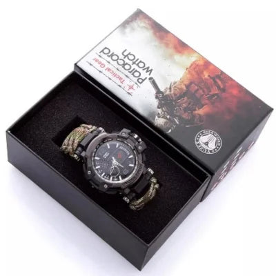 6 In 1 Paracord Bracelet Compass Watch