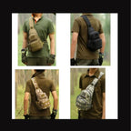Tactical Military Chest Sling Bag With Water Bottle Holder
