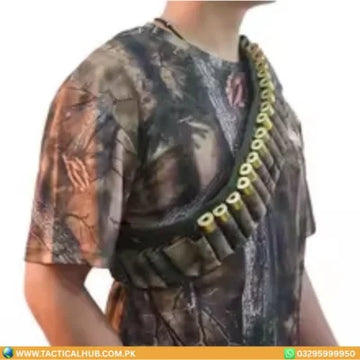 Tactical 50/30-Round Bandolier Belt — 12 Gauge Shotgun Shell Carrier
