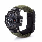 6 In 1 Paracord Bracelet Compass Watch