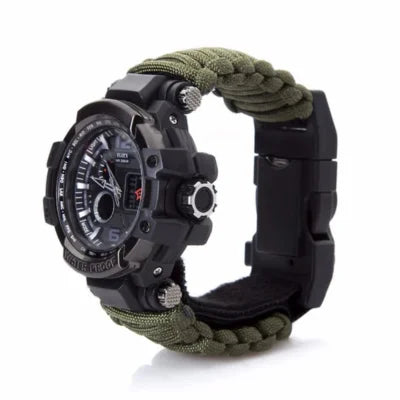 6 In 1 Paracord Bracelet Compass Watch