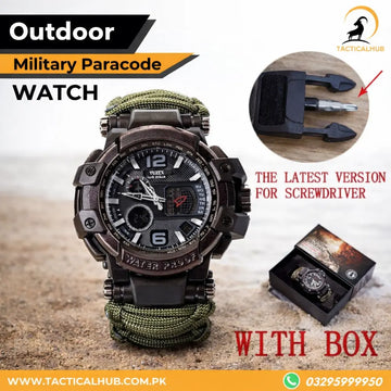 6 In 1 Paracord Bracelet Compass Watch