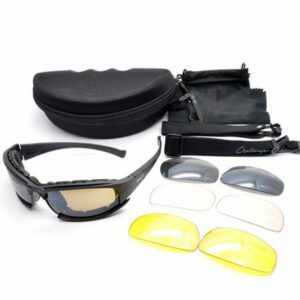 Polarized Sports Sunglasses with 4 Interchangeable Lenses & Carrying Case