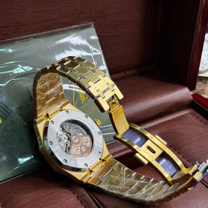 AUDEMARS PIGUET ROYAL OAK FULL ROSE GOLD BLUE DIAL