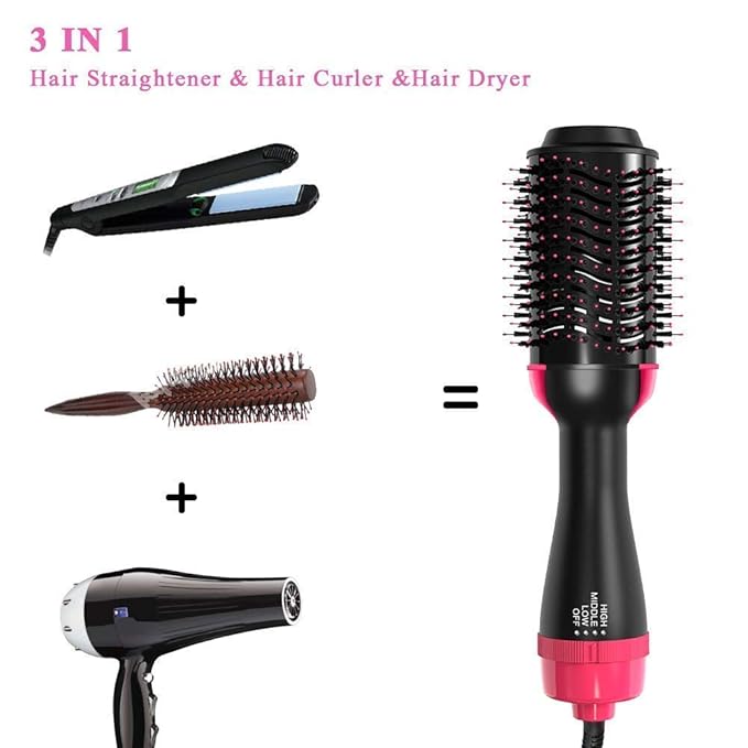 Hot Air Blower Brush For Hair Drying - Styling