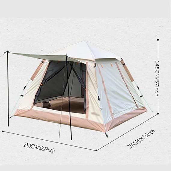 Double Layer Automatic Quick Opening Camping Tent - 4 to 6 person