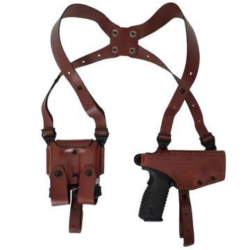 Premium Double-Sided Leather Shoulder Holster System