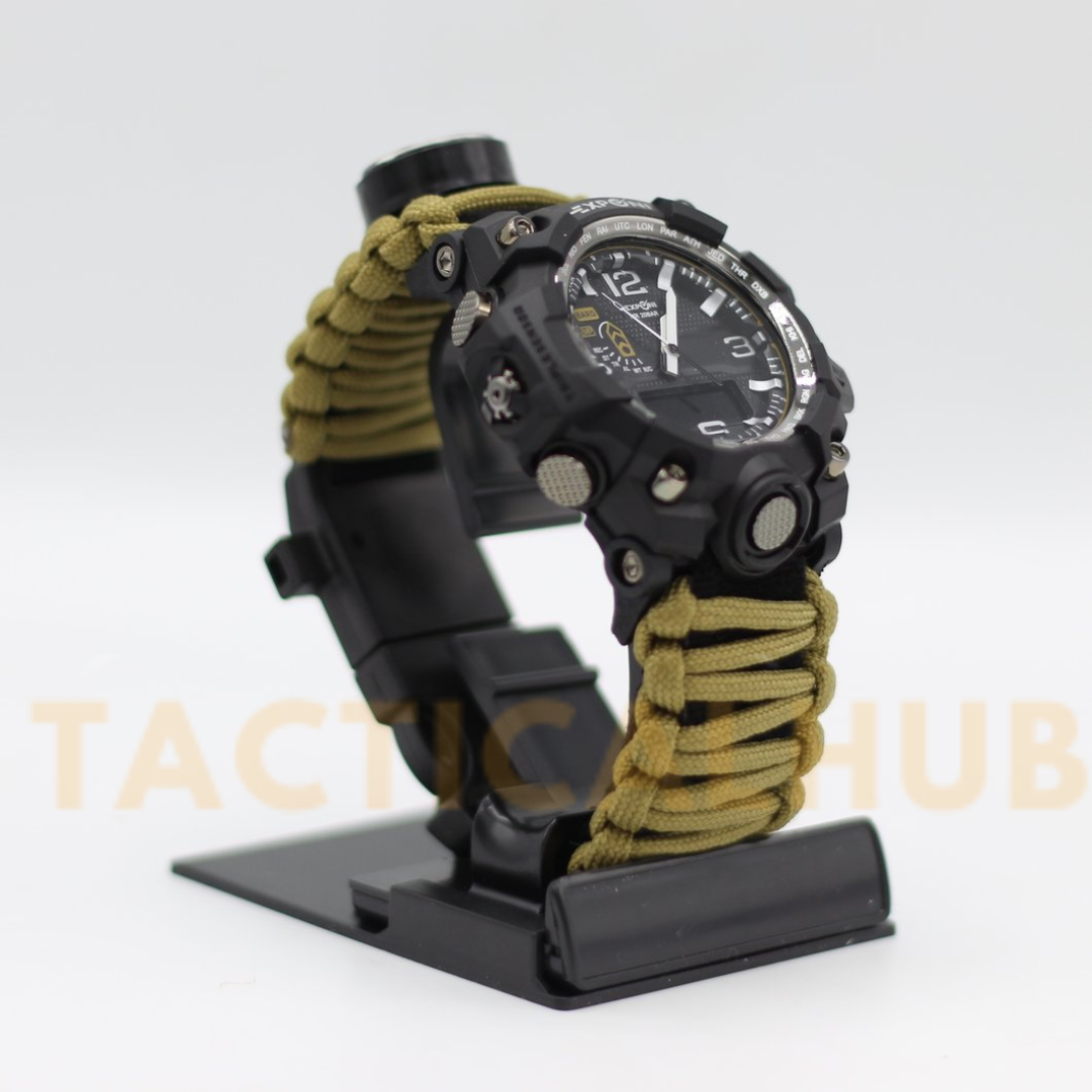 6 In 1 Paracord Bracelet Compass Watch