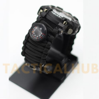 6 In 1 Paracord Bracelet Compass Watch