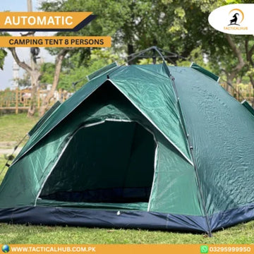 8 Persons Large Automatic Camping Tent – Heavy-Duty, Portable & All-Weather Protection