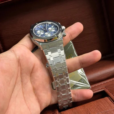 AUDEMARS PIGUET ROYAL OAK BLUE DIAL WHITE CHRONOGRAPH
