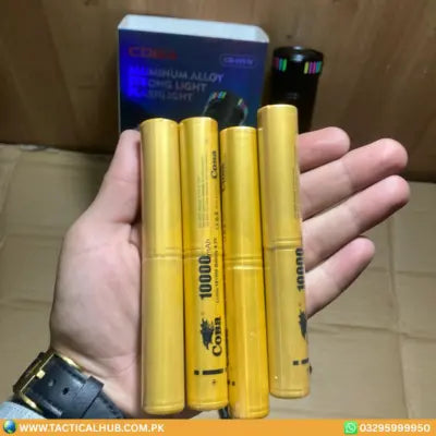 COBA CB-W518 High-Power Aluminum Alloy LED Torch | Rechargeable Outdoor Flashlight