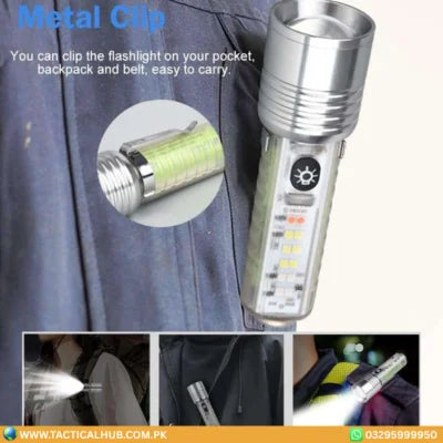 COBA Professional Rechargeable Flashlight – USB Powered High Intensity LED Torch