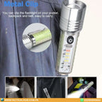 COBA Professional Rechargeable Flashlight – USB Powered High Intensity LED Torch