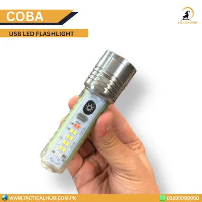 COBA Professional Rechargeable Flashlight – USB Powered High Intensity LED Torch