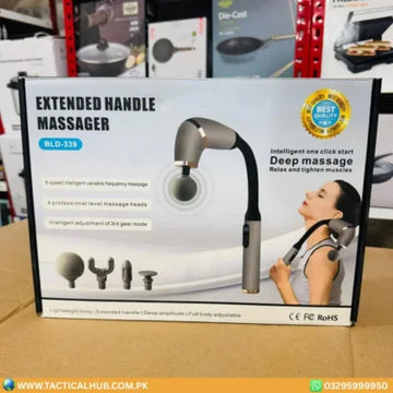 Electric Deep Tissue Body Massager | Upgraded Extension Handle | 6 Adjustable Speed Levels for Full-Body Muscle Relief