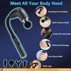 Electric Deep Tissue Body Massager | Upgraded Extension Handle | 6 Adjustable Speed Levels for Full-Body Muscle Relief