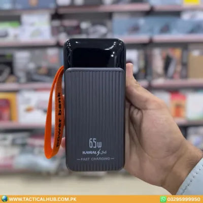 Kamal 65W 30000mAh Power Bank – Super-Fast Charging, Digital Display & Multi-Device Compatibility