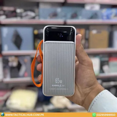 Kamal 65W 30000mAh Power Bank – Super-Fast Charging, Digital Display & Multi-Device Compatibility