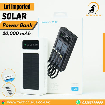 Solar Power Bank 20000mAh - Lot Imported